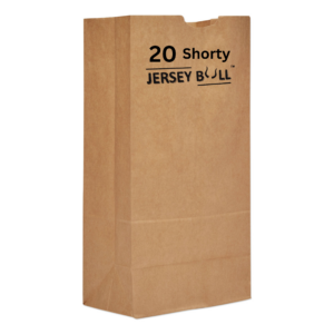 20# LB- Short Brown Paper Bags- 500/ Bundle